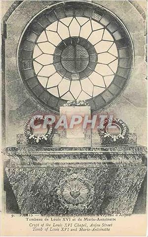 Image du vendeur pour Carte Postale Ancienne Paris Crypte de la Chapelle Louis XVI Rue d'Anjou Tombeau de Louis XVI et de Marie Antoinette mis en vente par CPAPHIL
