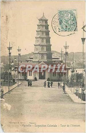 Seller image for Carte Postale Ancienne Marseille exposition coloniale tour de l'annam for sale by CPAPHIL