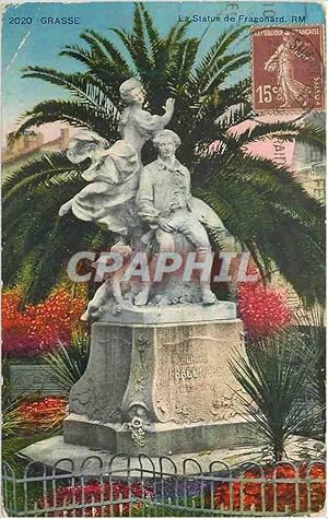 Bild des Verkufers fr Carte Postale Ancienne Grasse Le Statue de Fragonard zum Verkauf von CPAPHIL