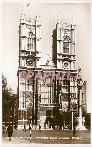 Imagen del vendedor de Carte Postale Ancienne West Towers Westminster Abbey London a la venta por CPAPHIL