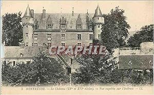Carte Postale Ancienne Montresor Le Château (XVe et XVIe Siecles) vue Superbe Sur L'Indrois LL