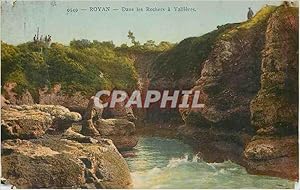 Carte Postale Ancienne Royan Dans les Rochers a Vallieres