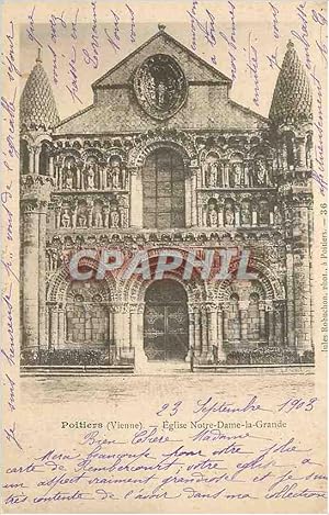Seller image for Carte Postale Ancienne Poitiers (Vienne) Eglise Notre Dame la Grande (carte 1900) for sale by CPAPHIL