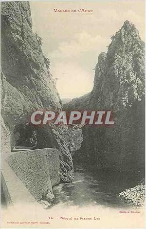 Image du vendeur pour Carte Postale Ancienne Valle de l'Aude Defle de Pierre Lys mis en vente par CPAPHIL