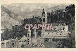 Carte Postale Ancienne Lourdes La Basilique et le Pic du Jer PD