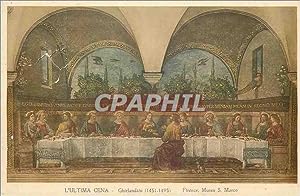 Imagen del vendedor de Carte Postale Ancienne L ultima cena ghirlandajo Firenze Museo S Marco (1451 1495) a la venta por CPAPHIL