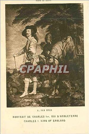 Seller image for Carte Postale Ancienne Van Dyck Portrait de Charles 1er Roi d'Angleterre for sale by CPAPHIL