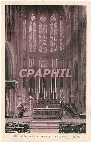 Carte Postale Ancienne Abbaye de Saint Denis le Choeur