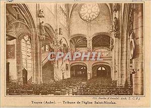 Immagine del venditore per Image Troyes (Aube) Tribune de l'Eglise Saint Nicolas venduto da CPAPHIL