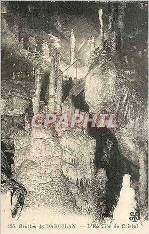 Seller image for Carte Postale Ancienne Grottes de Dargilan L'Escalier de Cristal for sale by CPAPHIL