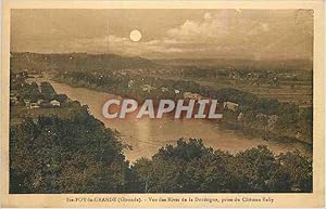 Bild des Verkufers fr Carte Postale Ancienne Ste Foy la Grande (Gironde) vue des Rives de la Dordogne prise du Chteau Baby zum Verkauf von CPAPHIL