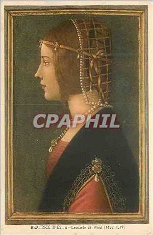 Bild des Verkufers fr Carte Postale Ancienne Beatrice D'Este Leonardo da Vinci (1452 1519) zum Verkauf von CPAPHIL