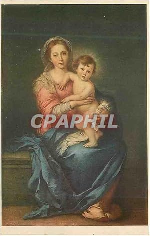 Bild des Verkufers fr Carte Postale Ancienne La Vierge Col Figlio Murillo (1618 1682) Galleria Palatina Firenze zum Verkauf von CPAPHIL