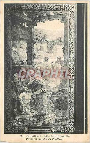 Image du vendeur pour Carte Postale Ancienne F Humbert Idee de l'Humanite Peintures Murales du Pantheon mis en vente par CPAPHIL