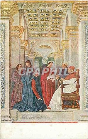Seller image for Carte Postale Ancienne Melozza da Forli Sisto IV du Udienza al Platina Roma vaticana for sale by CPAPHIL