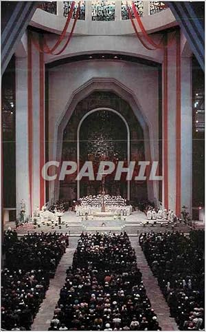 Carte Postale Moderne L'Oratoire Saint Joseph du Mont Royal Intérieur de la Basilique un jour de ...