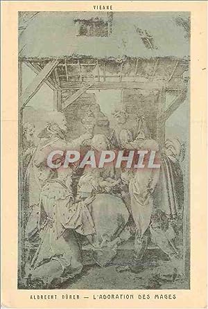 Bild des Verkufers fr Carte Postale Ancienne Vienne Albrecht Durer L'Adoration des Mages zum Verkauf von CPAPHIL