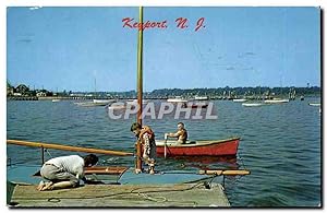 Keyport New Jersey-View of small boats moored in the harbor - Carte Postale Ancienne