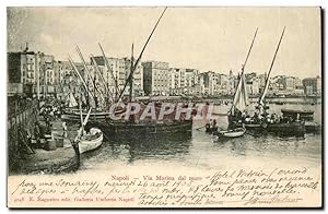 Seller image for Carte Postale Ancienne Italie Italia Napoli Via marina dal mare for sale by CPAPHIL