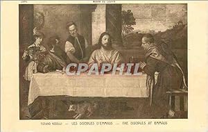 Seller image for Carte Postale Ancienne Musee du louvre tiziano vecelli les disciples d emmaus for sale by CPAPHIL