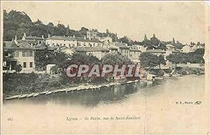 Carte Postale Ancienne Lyon île barbe vue de saint rambert