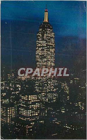 Imagen del vendedor de Carte Postale Moderne Empire State Building at Night New York City a la venta por CPAPHIL
