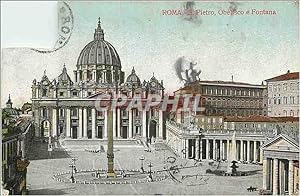 Seller image for Carte Postale Ancienne Roma s pietro obelisco e fontana for sale by CPAPHIL