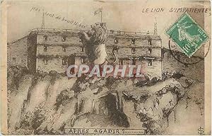 Carte Postale Ancienne Le lion s impatiente Apres Agadir Belfort