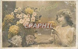 Bild des Verkufers fr Carte Postale Ancienne Enfant Fleurs zum Verkauf von CPAPHIL