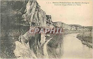 Carte Postale Ancienne Dordogne Station Prehistorique des Eyzies Grotte des Gorges d'Enfer et la ...