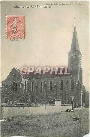 Carte Postale Ancienne Neuilly le Real Eglise