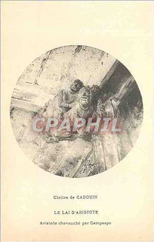 Seller image for Carte Postale Ancienne Clotre de Cadouin Le Lai D'Aristote Aristote Chevauche pa Campaspe for sale by CPAPHIL