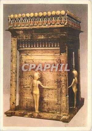 Image du vendeur pour Carte Postale Moderne Tut Ank Amens Treasures Canopic shrine an gilt wooden sled it contained the alabaster canopic box mis en vente par CPAPHIL