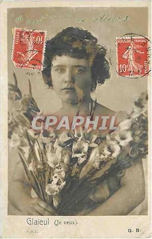 Image du vendeur pour Carte Postale Ancienne Glaieul (Je Veux) mis en vente par CPAPHIL