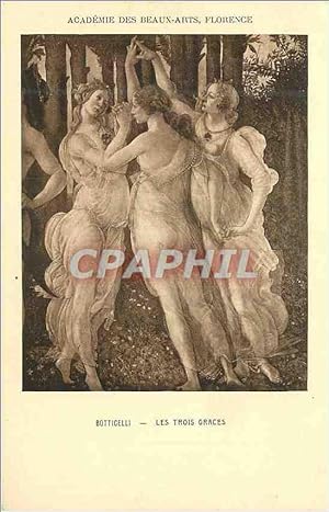 Bild des Verkufers fr Carte Postale Ancienne Academie des Beaux Arts Florence Botticelli les Trois Grces zum Verkauf von CPAPHIL