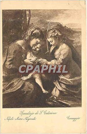 Bild des Verkufers fr Carte Postale Ancienne Sposalizio di S Caterina Napoli Museo Nazionale Correggio zum Verkauf von CPAPHIL