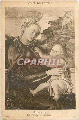 Bild des Verkufers fr Carte Postale Ancienne Musee du Louvre Botticelli La Vierge et L'Enfant zum Verkauf von CPAPHIL