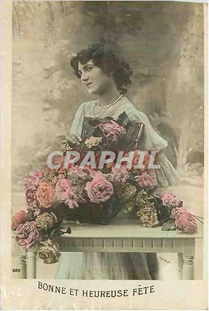 Carte Postale Ancienne Bonne et Heureuse Fête