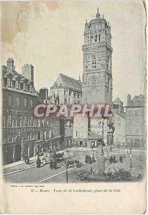 Image du vendeur pour Carte Postale Ancienne Rodez Tour de la Cathdrale Place de la Cite mis en vente par CPAPHIL