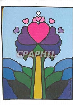 Bild des Verkufers fr Carte Postale Moderne Happy Flower Pirjo Lausamo Laine Finland zum Verkauf von CPAPHIL