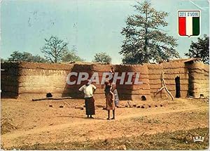 Carte Postale Moderne Cote d'Ivoire Village Lobi Soukhala