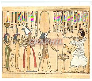 Bild des Verkufers fr Carte Postale Moderne Detail du Livre des Morts de Khonsoumes Peinture sur papyrus zum Verkauf von CPAPHIL