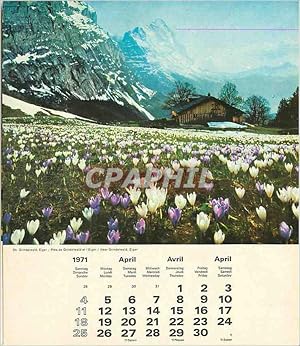 Seller image for Gindewald Eiger 2 pages calendrier 1971 Avril Mai for sale by CPAPHIL