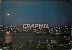 Bild des Verkufers fr Carte Postale Moderne valparaiso Chle Vista Nocturna del Puerto zum Verkauf von CPAPHIL
