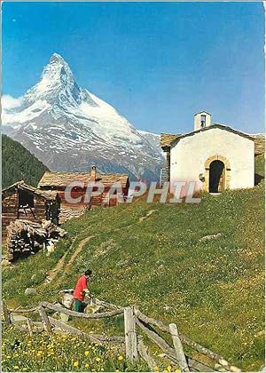 Carte Postale Moderne Zermatt Findelen Mit Matterhorn (4476 m)