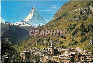Carte Postale Moderne Zermatt 1616 m Matterhorn Mt Cervin 4478 m