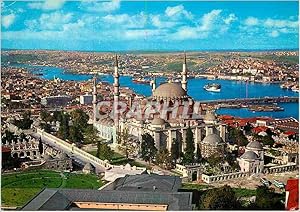 Image du vendeur pour Carte Postale Moderne Istanbul ve saheserler la mosquee de la soliman la magnifique et la corne d or mis en vente par CPAPHIL