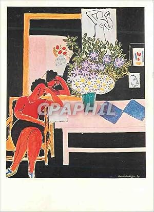 Seller image for Carte Postale Moderne Henri Martisse Liseuse sur fond noir Hulle sur fole Musee national d art moderne Centre Georges Pampidou Paris for sale by CPAPHIL