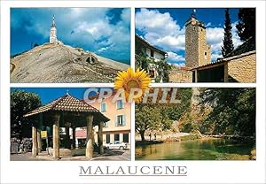 Seller image for Carte Postale Moderne Sous le soleil de la Provence Malaucene Vaucluse France Le Mont Ventoux le Geant de Provence La Tour de l Horloge Le for sale by CPAPHIL