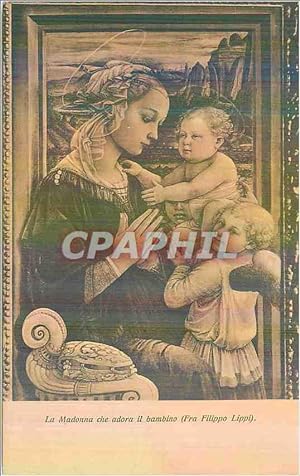 Carte Postale Ancienne La Madonna che Adora il Bambino (Fra Filippo Lippi)